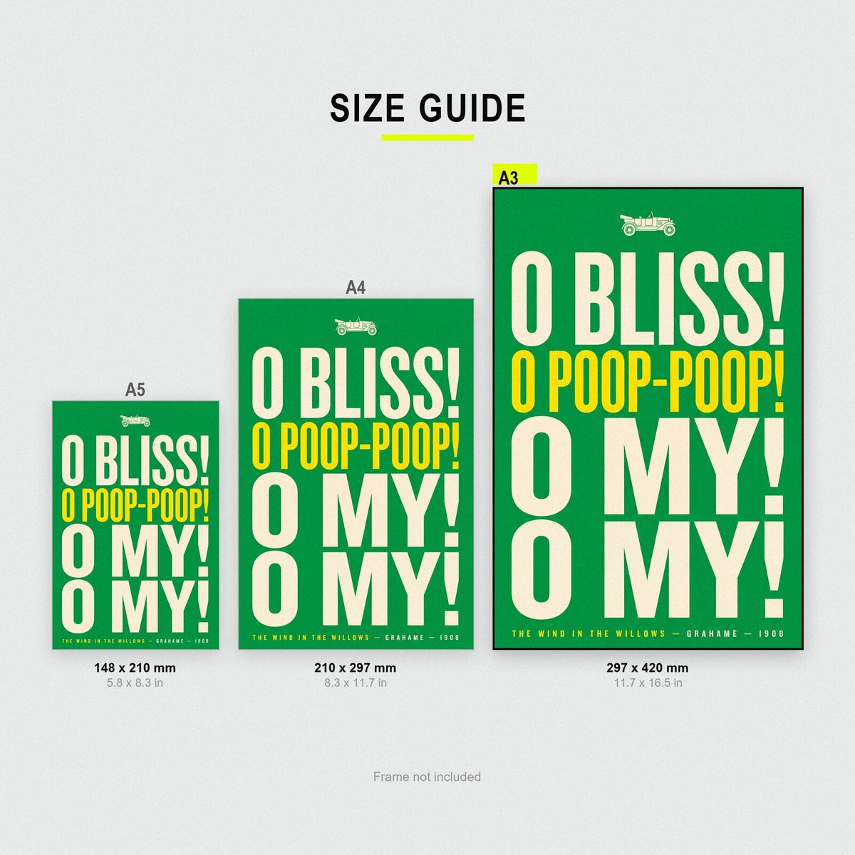 O Bliss O Poop Poop O My Book Quote Art Print