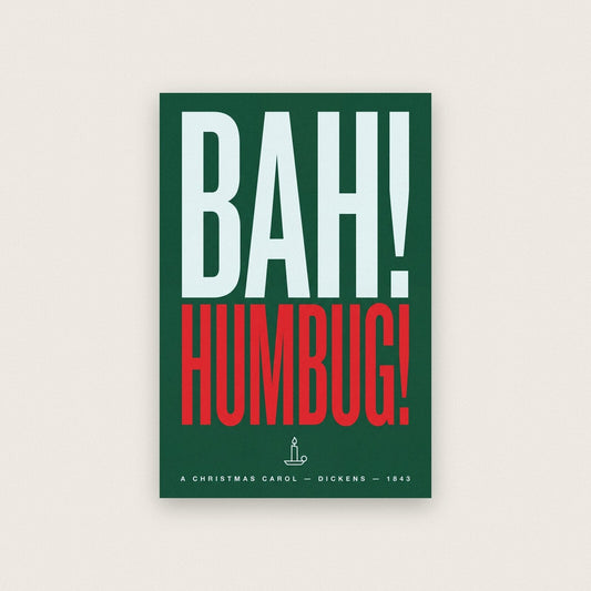 Bah Humbug Book Quote Art Print