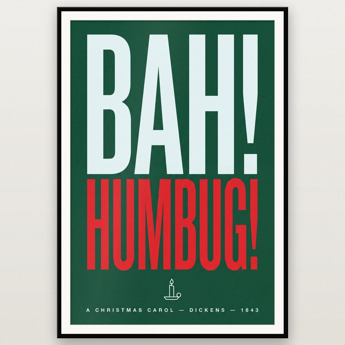 Bah Humbug Book Quote Art Print