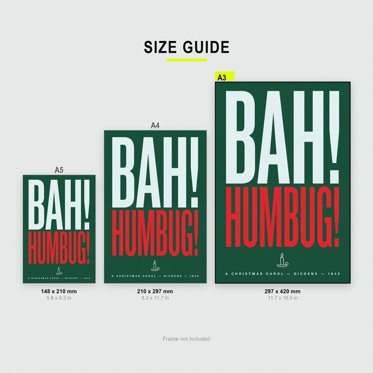 Bah Humbug Book Quote Art Print