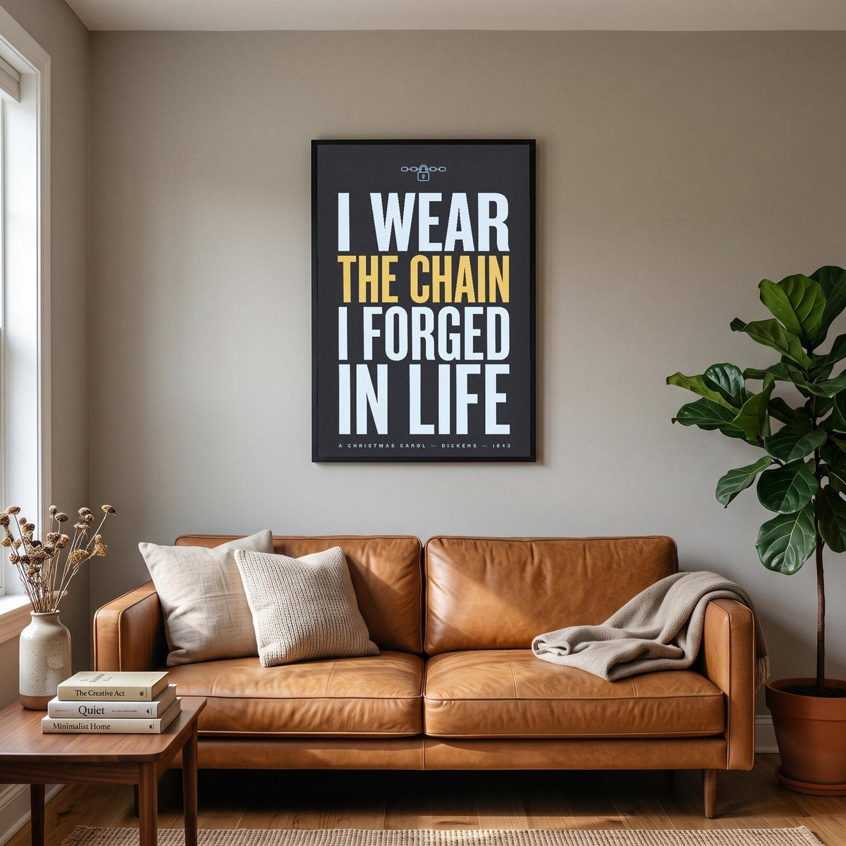 I Wear The Chain I Forged In Life Book Quote Art Print