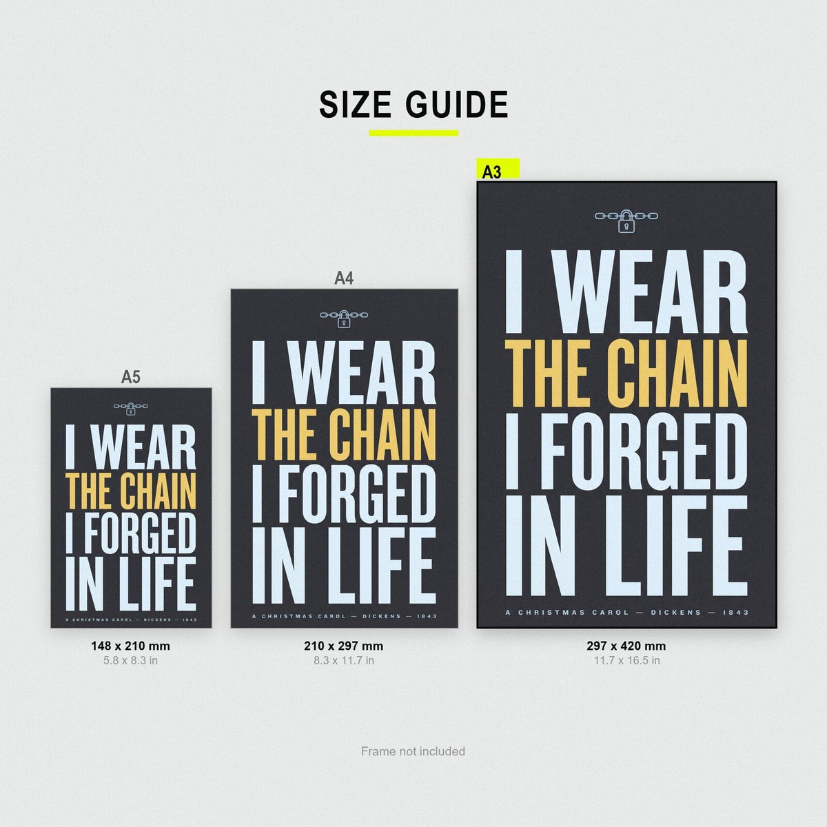 I Wear The Chain I Forged In Life Book Quote Art Print