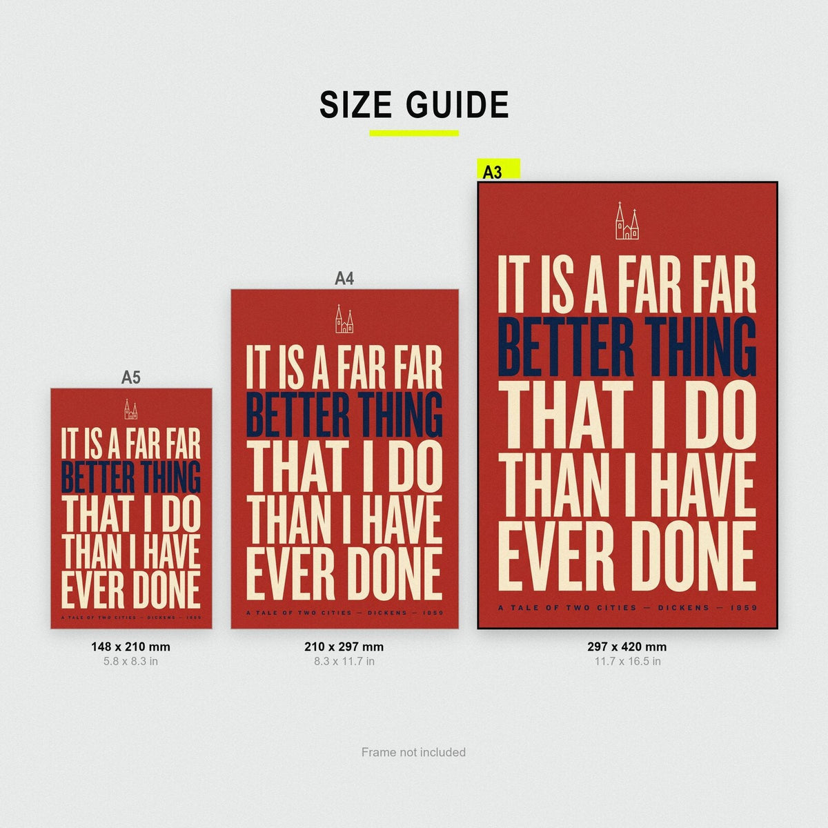 A Far Far Better Thing That I Do Book Quote Art Print