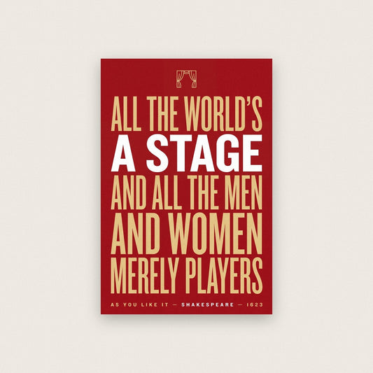 All The Worlds A Stage Book Quote Art Print