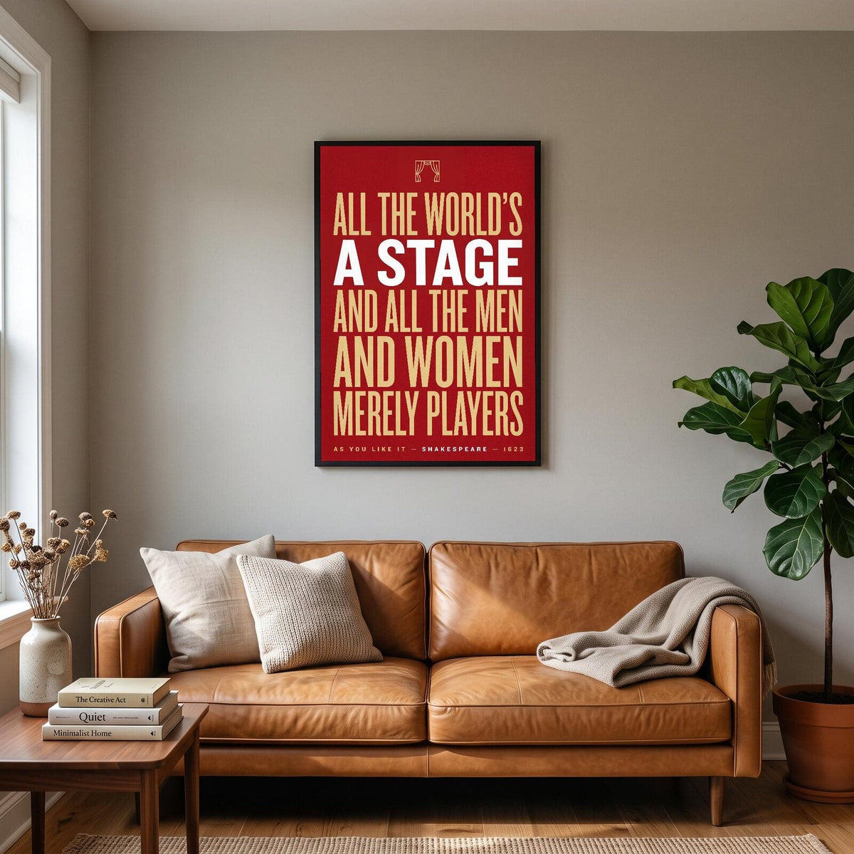 All The Worlds A Stage Book Quote Art Print