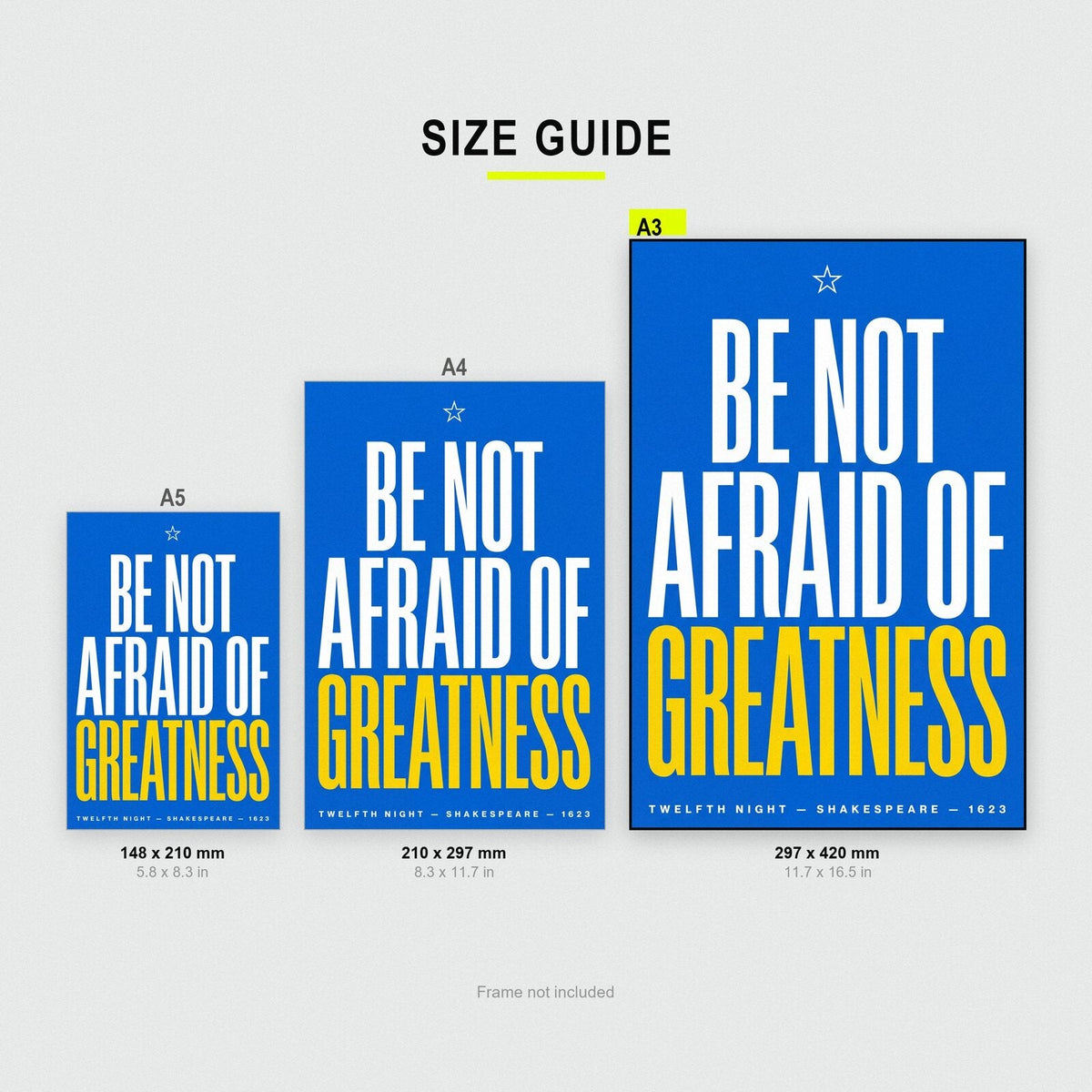 Be Not Afraid Of Greatness Book Quote Art Print