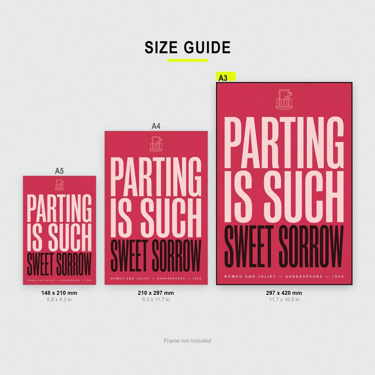 Parting Is Such Sweet Sorrow Book Quote Art Print