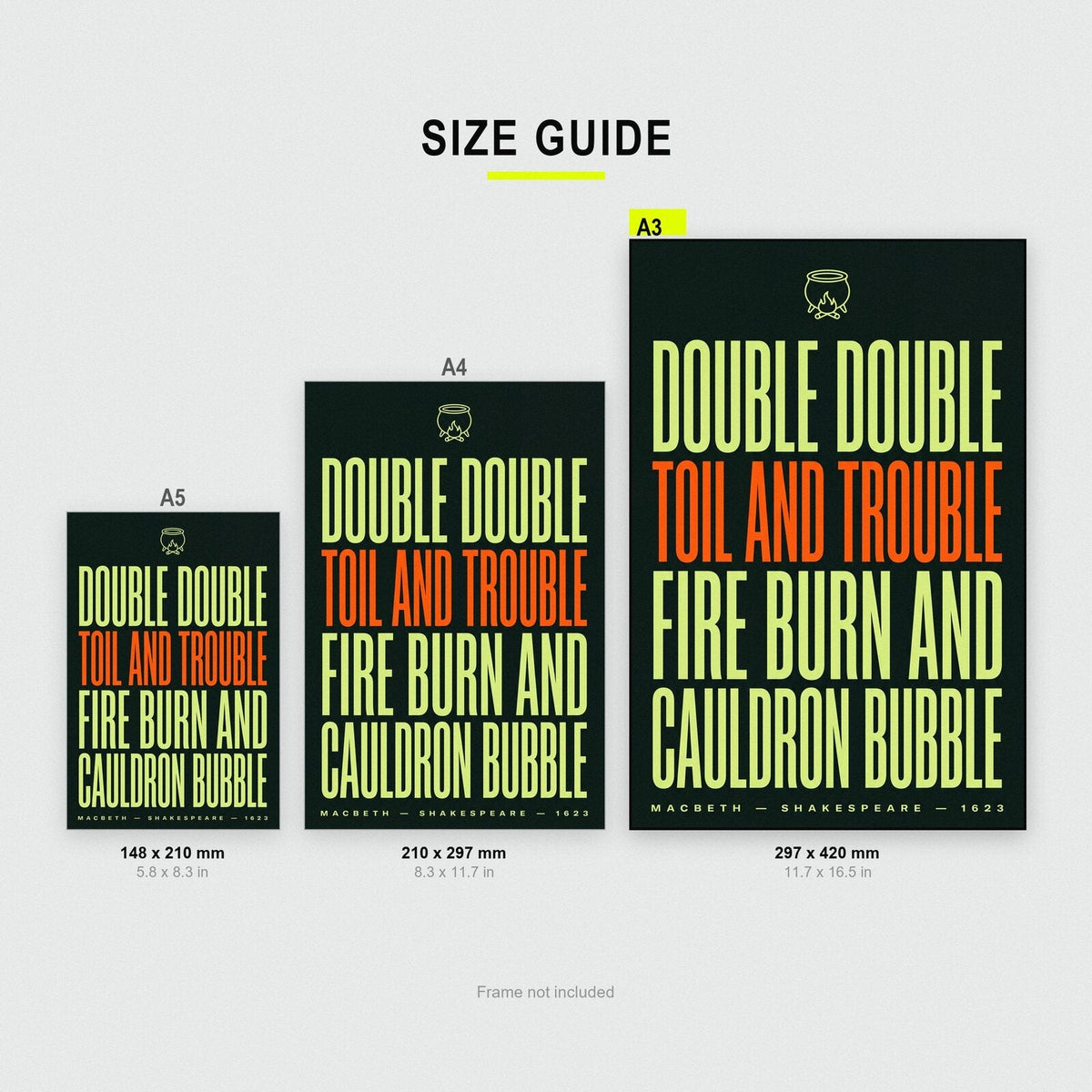 Double Double Toil And Trouble Book Quote Art Print