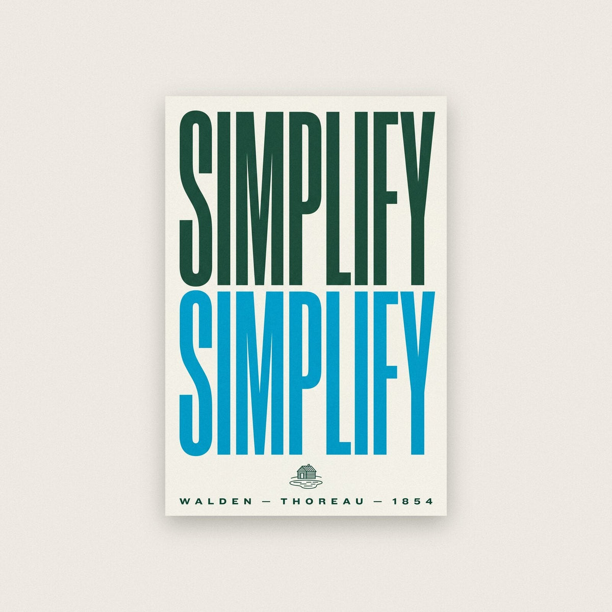 Simplify Simplify Book Quote Art Print