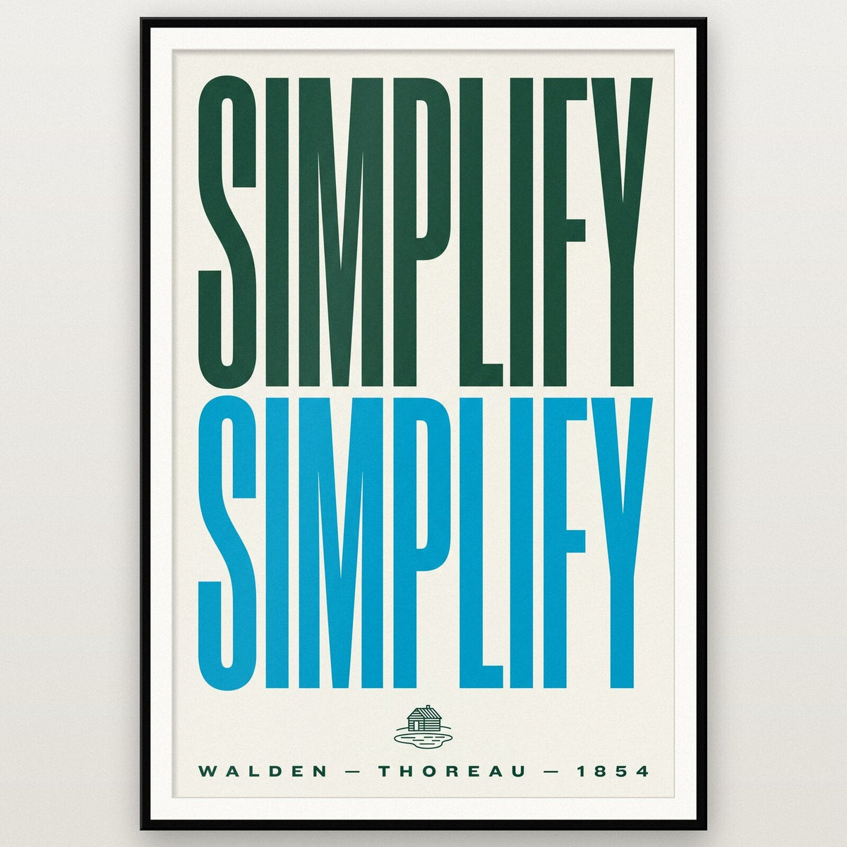Simplify Simplify Book Quote Art Print