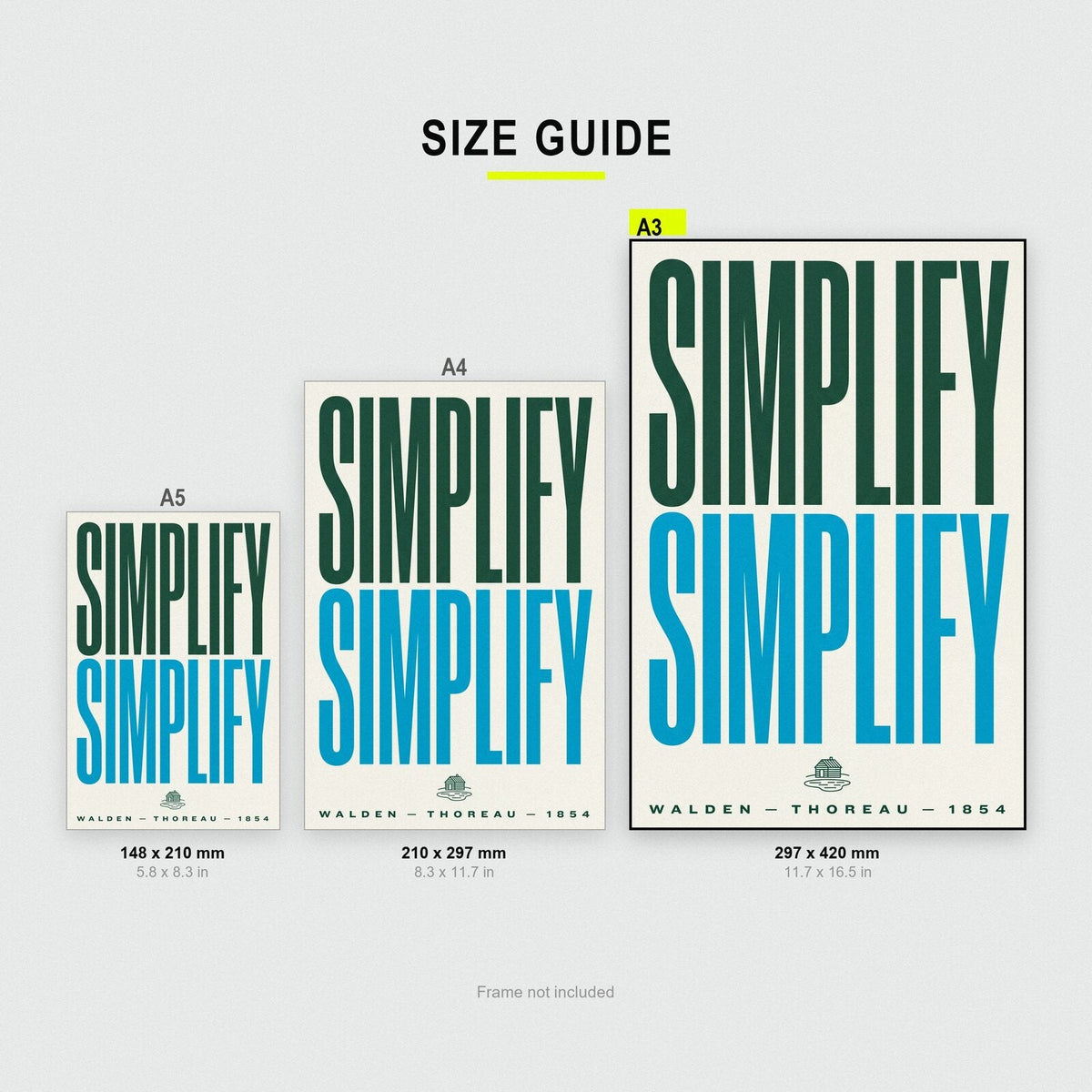 Simplify Simplify Book Quote Art Print