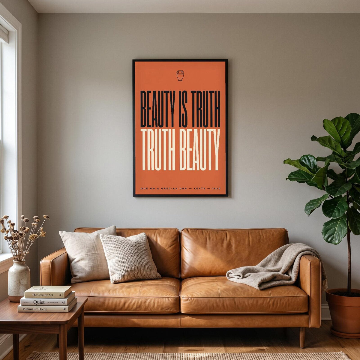 Beauty Is Truth Truth Beauty Book Quote Art Print
