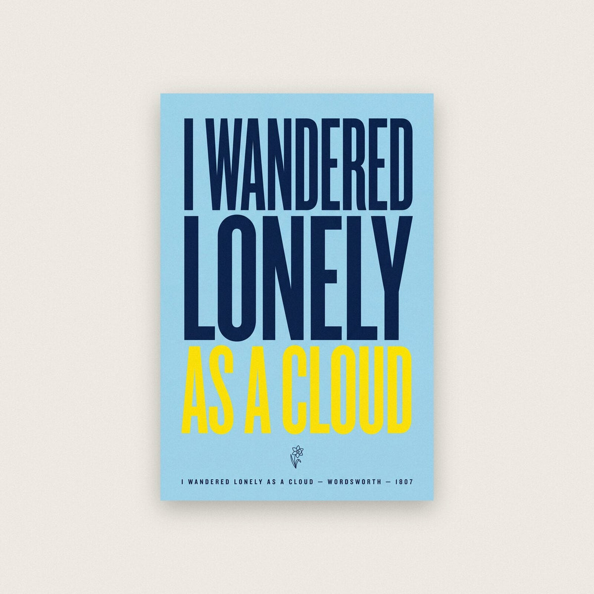I Wandered Lonely As A Cloud Book Quote Art Print