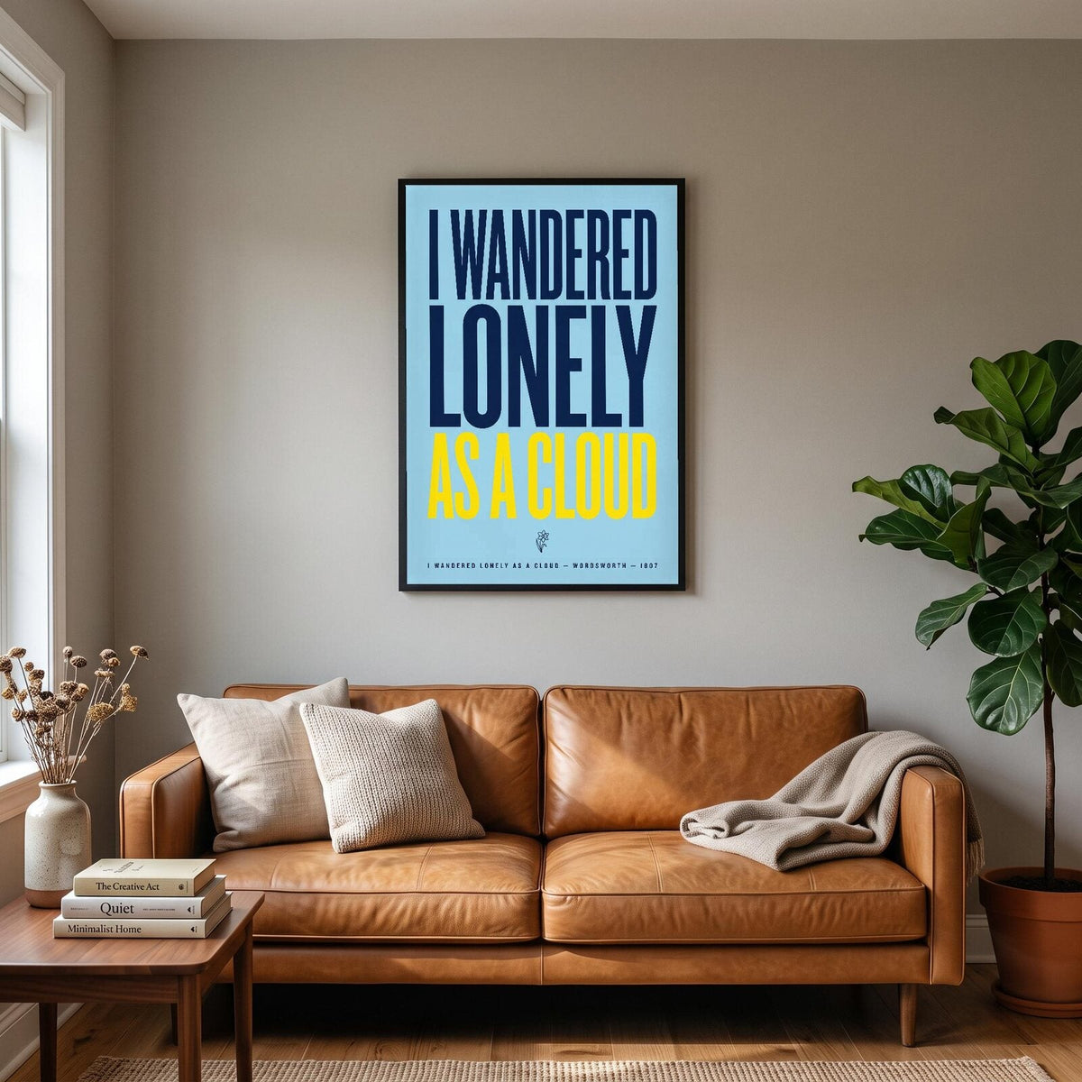 I Wandered Lonely As A Cloud Book Quote Art Print