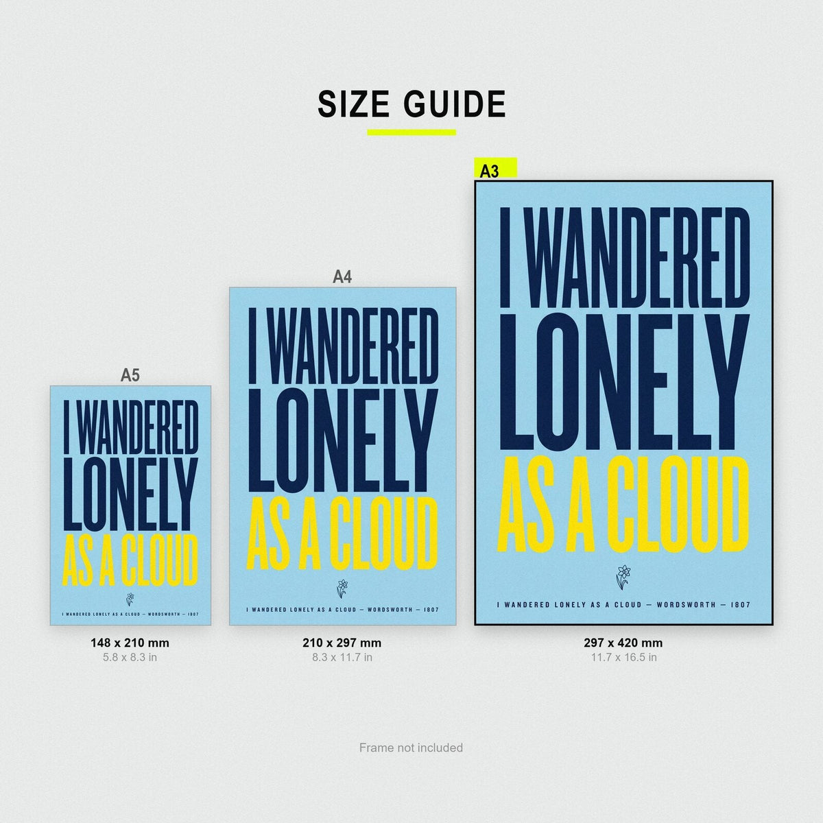 I Wandered Lonely As A Cloud Book Quote Art Print