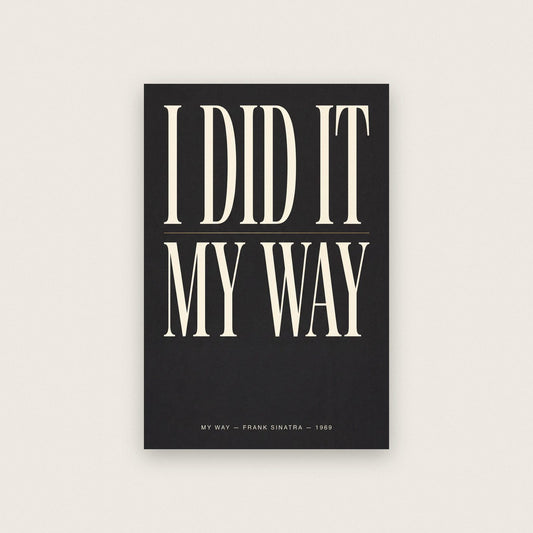 My Way Lyrics Print