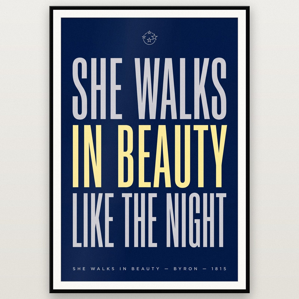 She Walks In Beauty Like The Night Book Quote Art Print