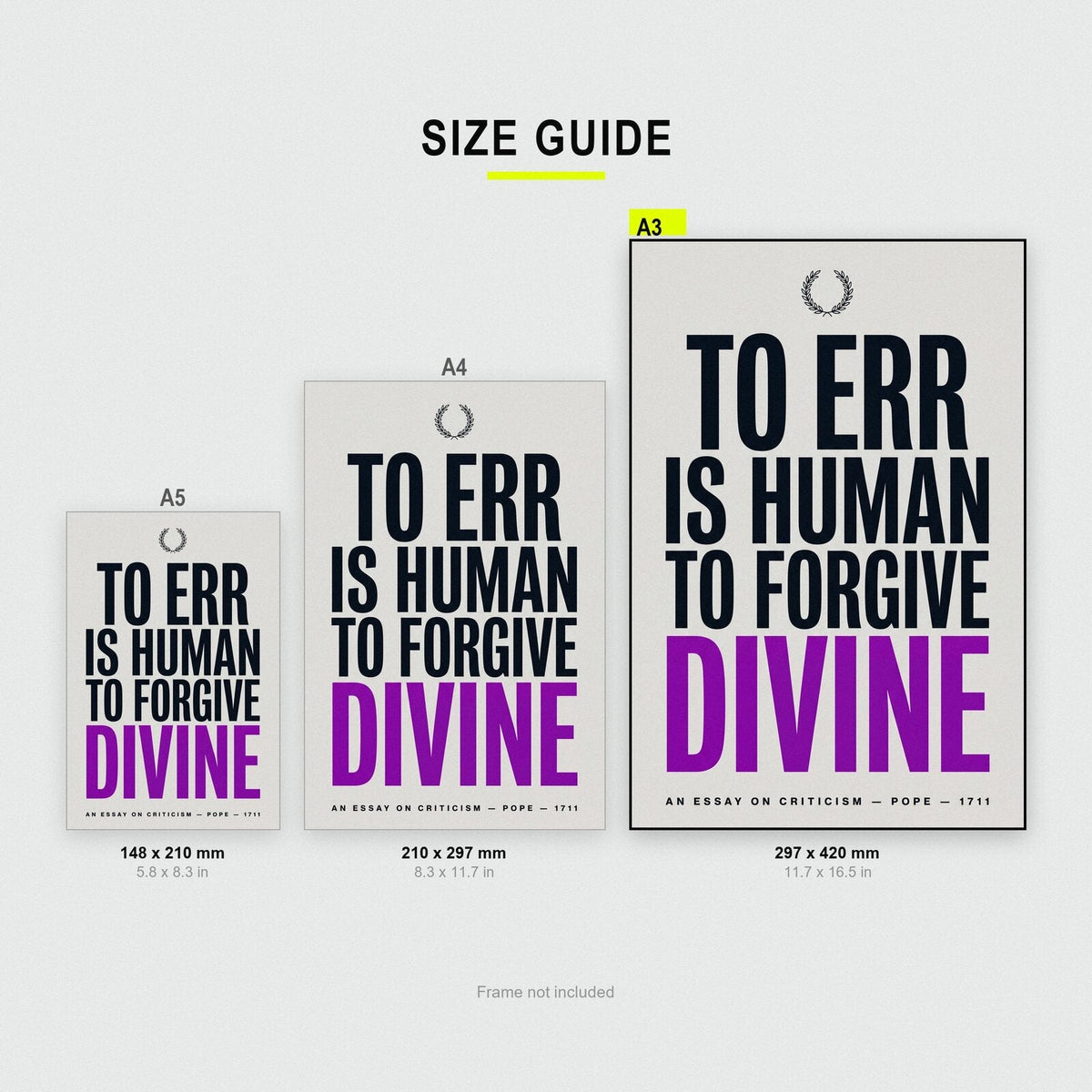 To Err Is Human To Forgive Divine Book Quote Art Print