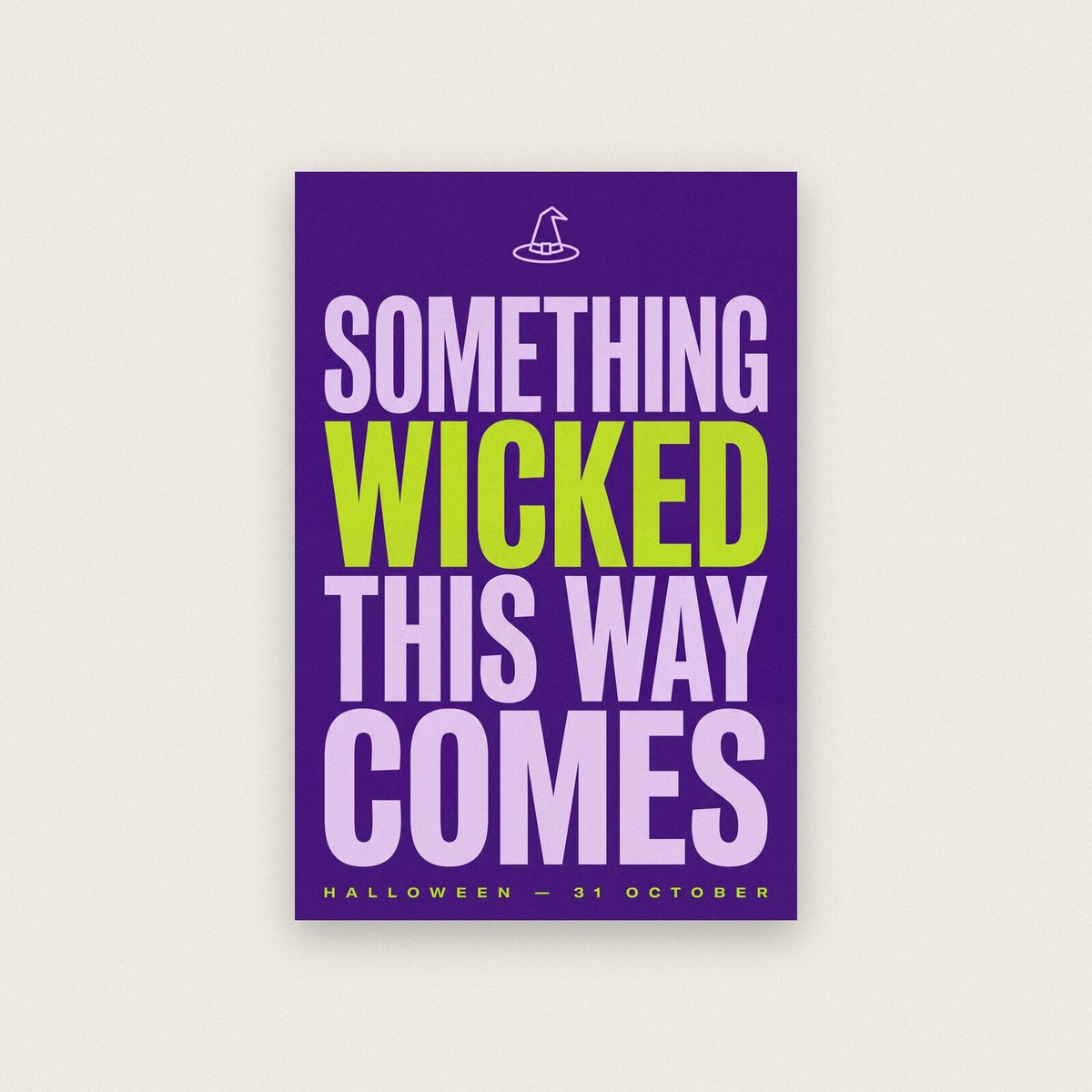 Something Wicked This Way Comes Halloween Typography Art Print