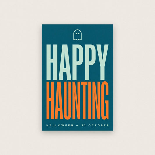 Happy Haunting Halloween Typography Art Print