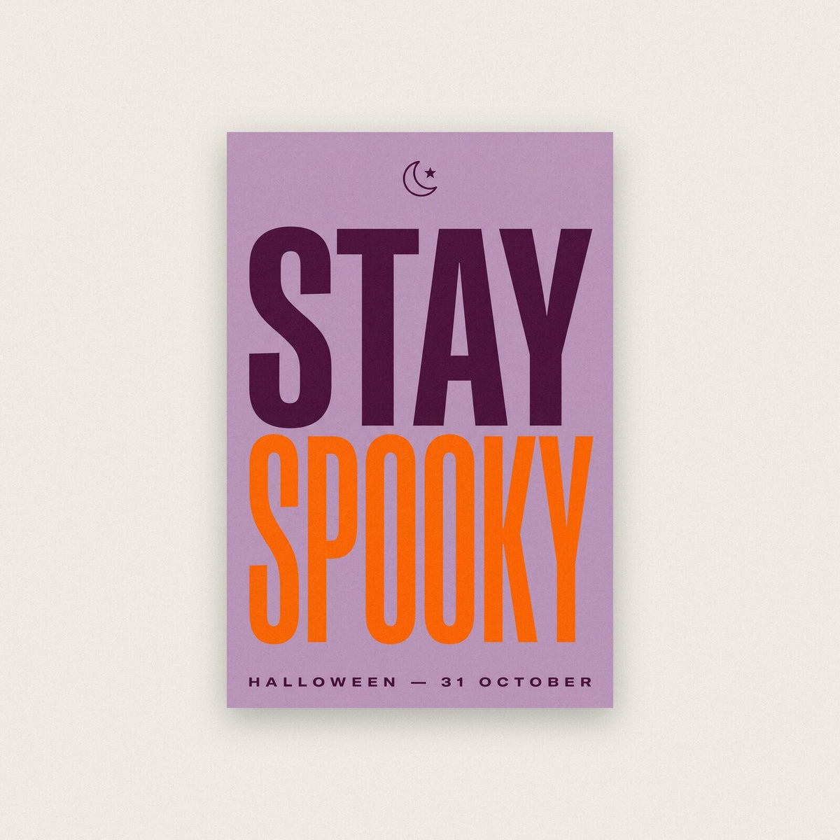 Stay Spooky Halloween Typography Art Print