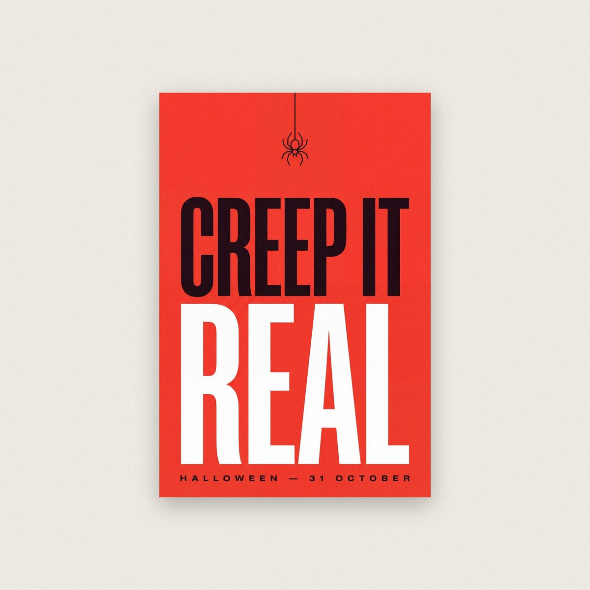 Creep It Real Halloween Typography Art Print