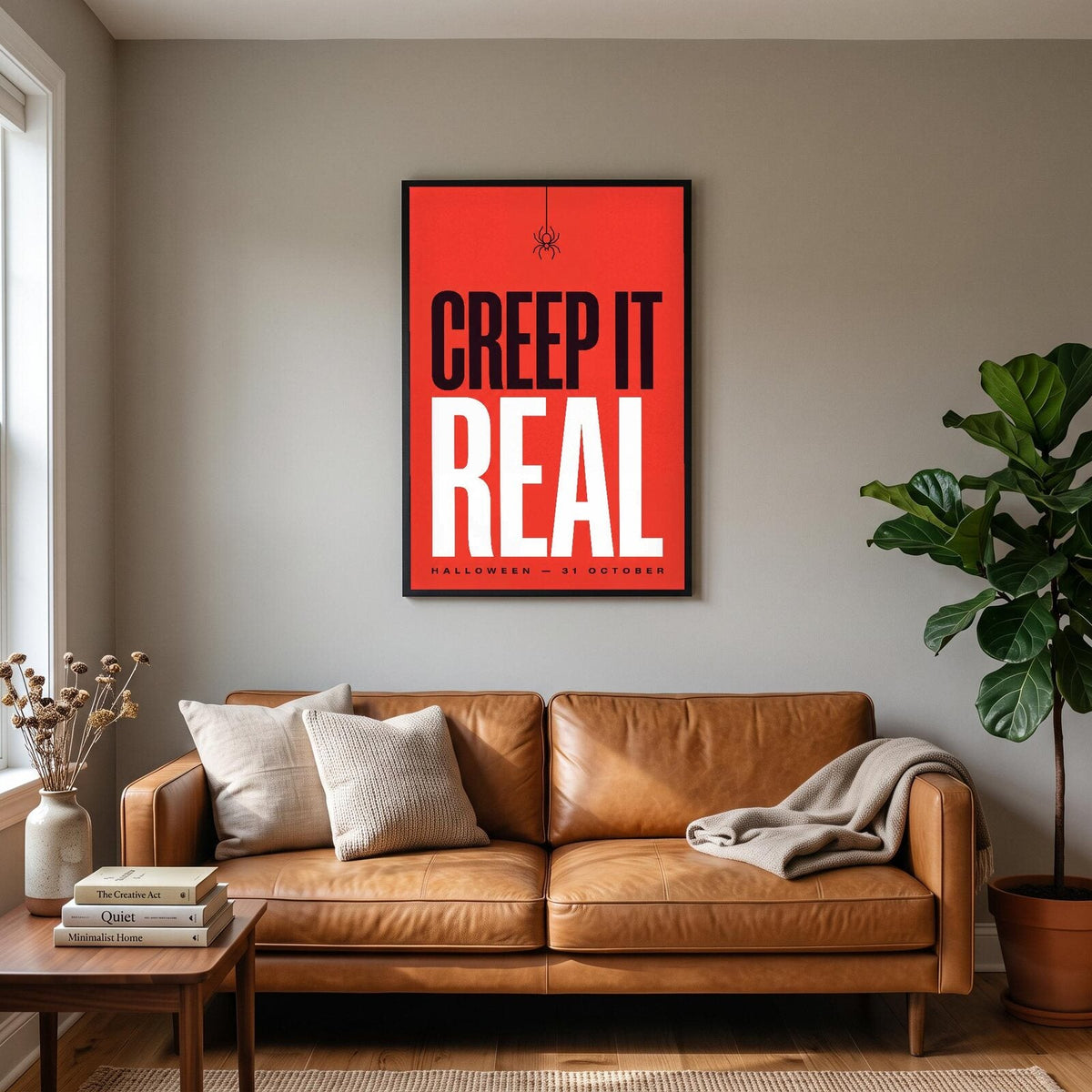 Creep It Real Halloween Typography Art Print