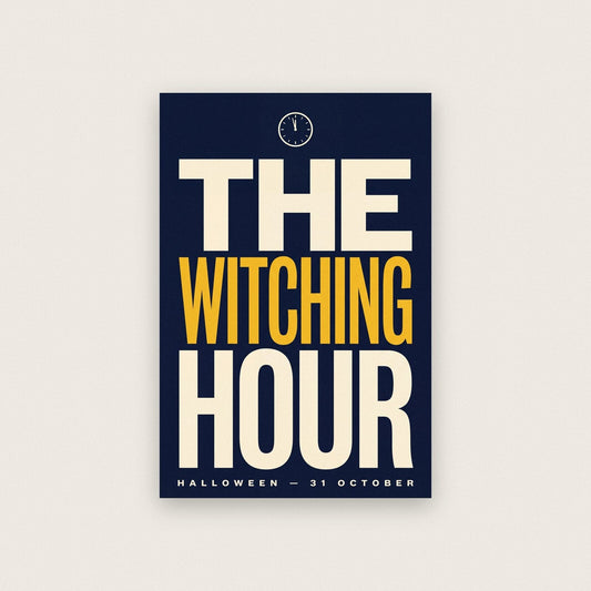 The Witching Hour Halloween Typography Art Print