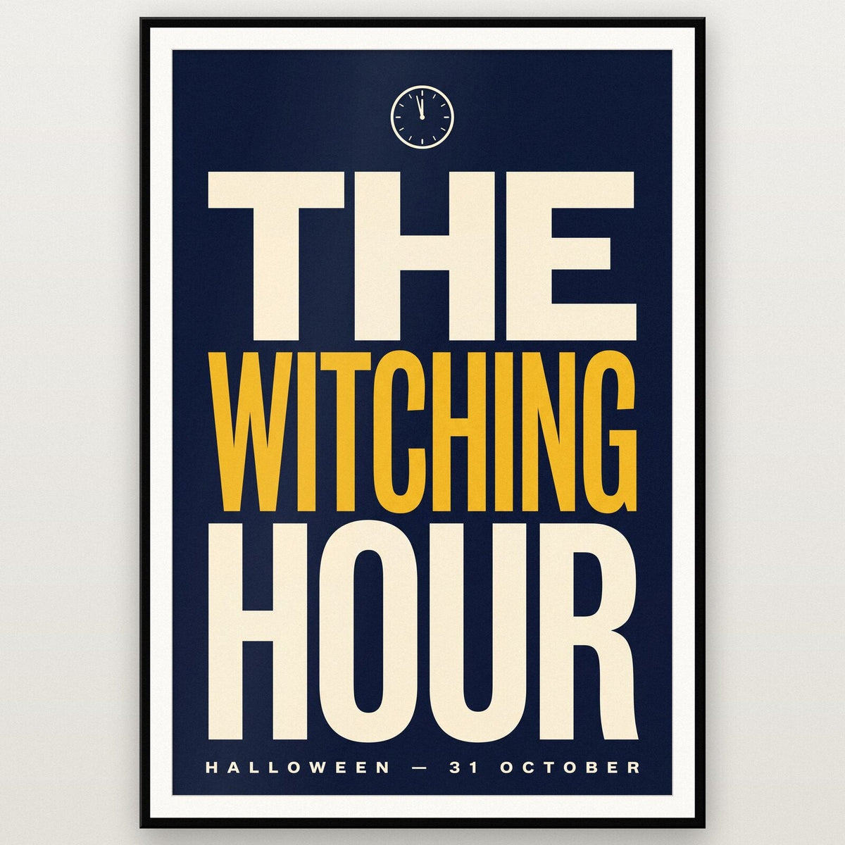 The Witching Hour Halloween Typography Art Print