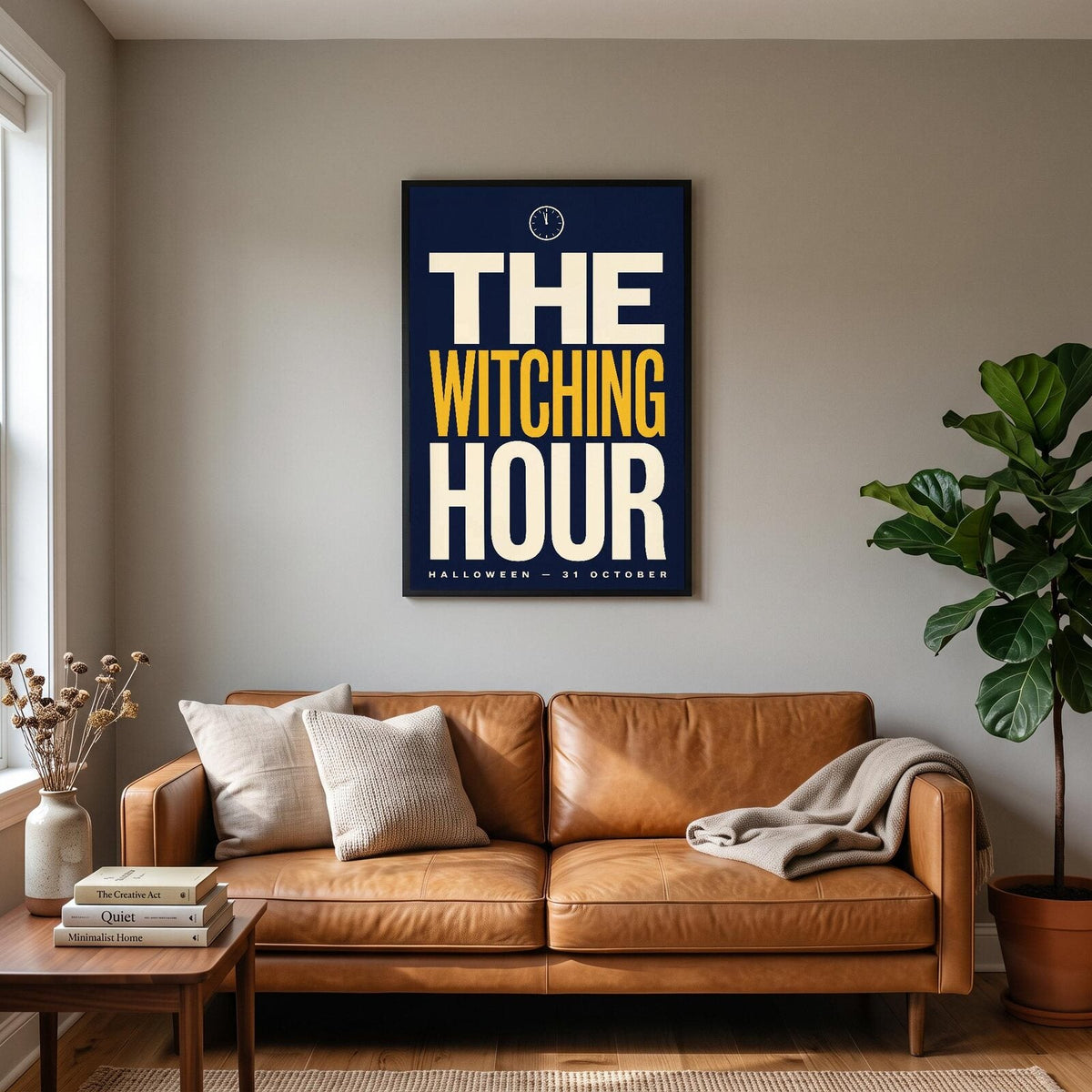 The Witching Hour Halloween Typography Art Print