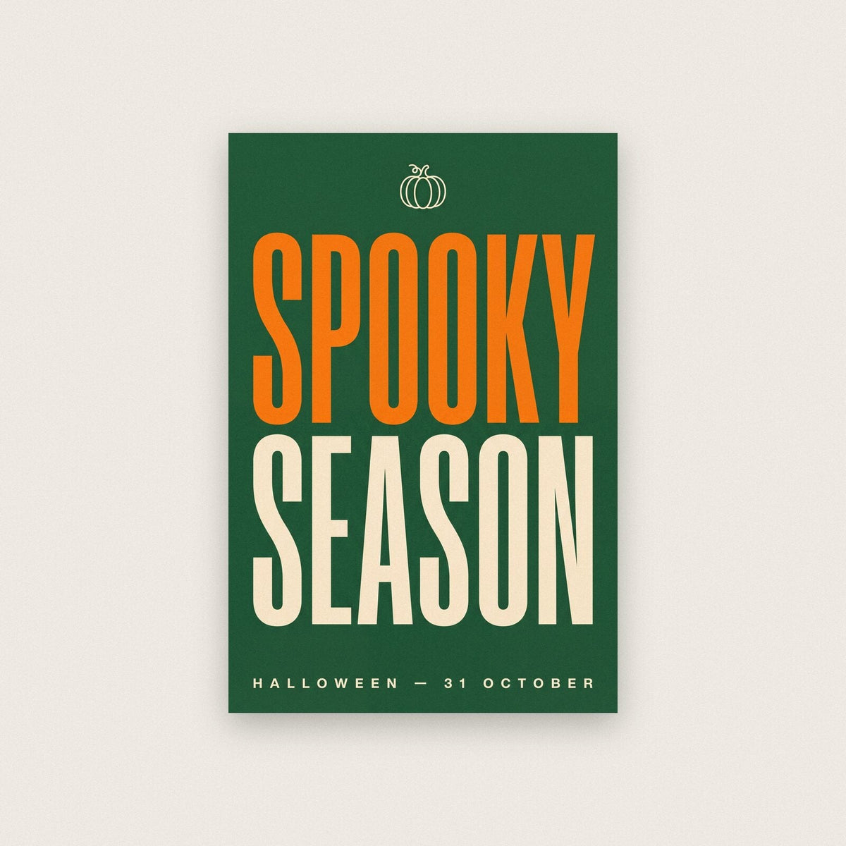 Spooky Season Halloween Typography Art Print