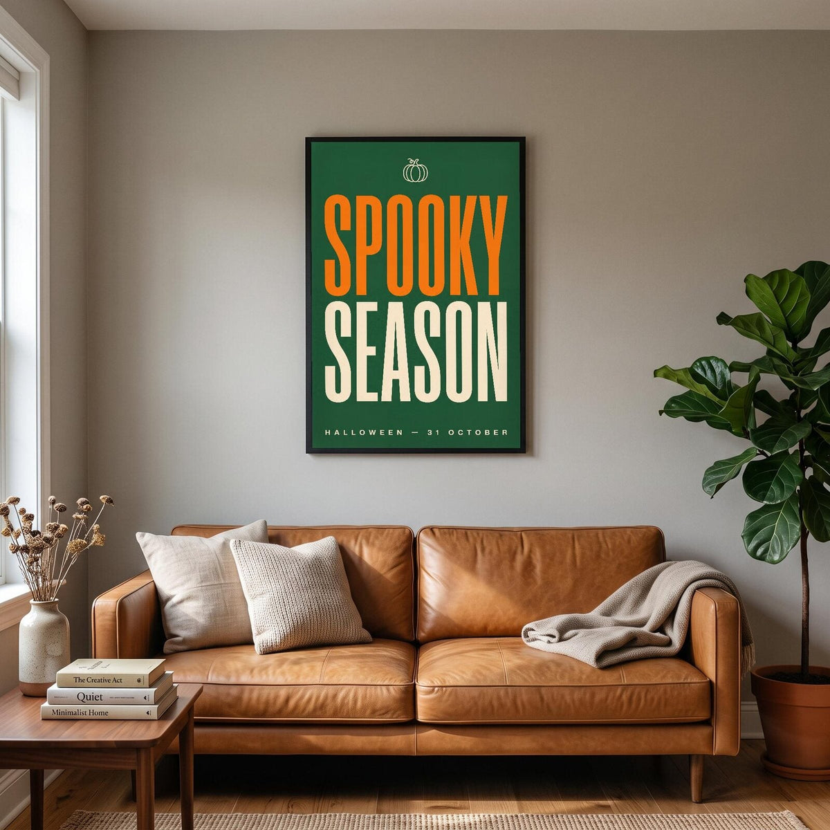 Spooky Season Halloween Typography Art Print