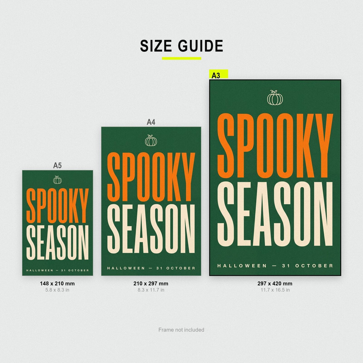 Spooky Season Halloween Typography Art Print