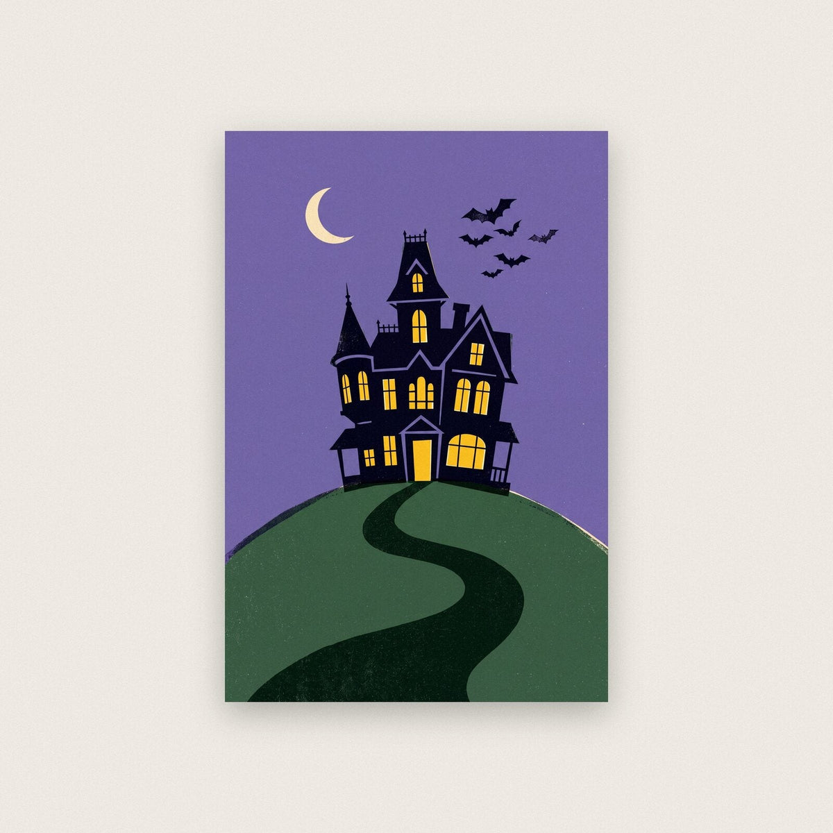The Haunted House On The Hill Halloween Art Print