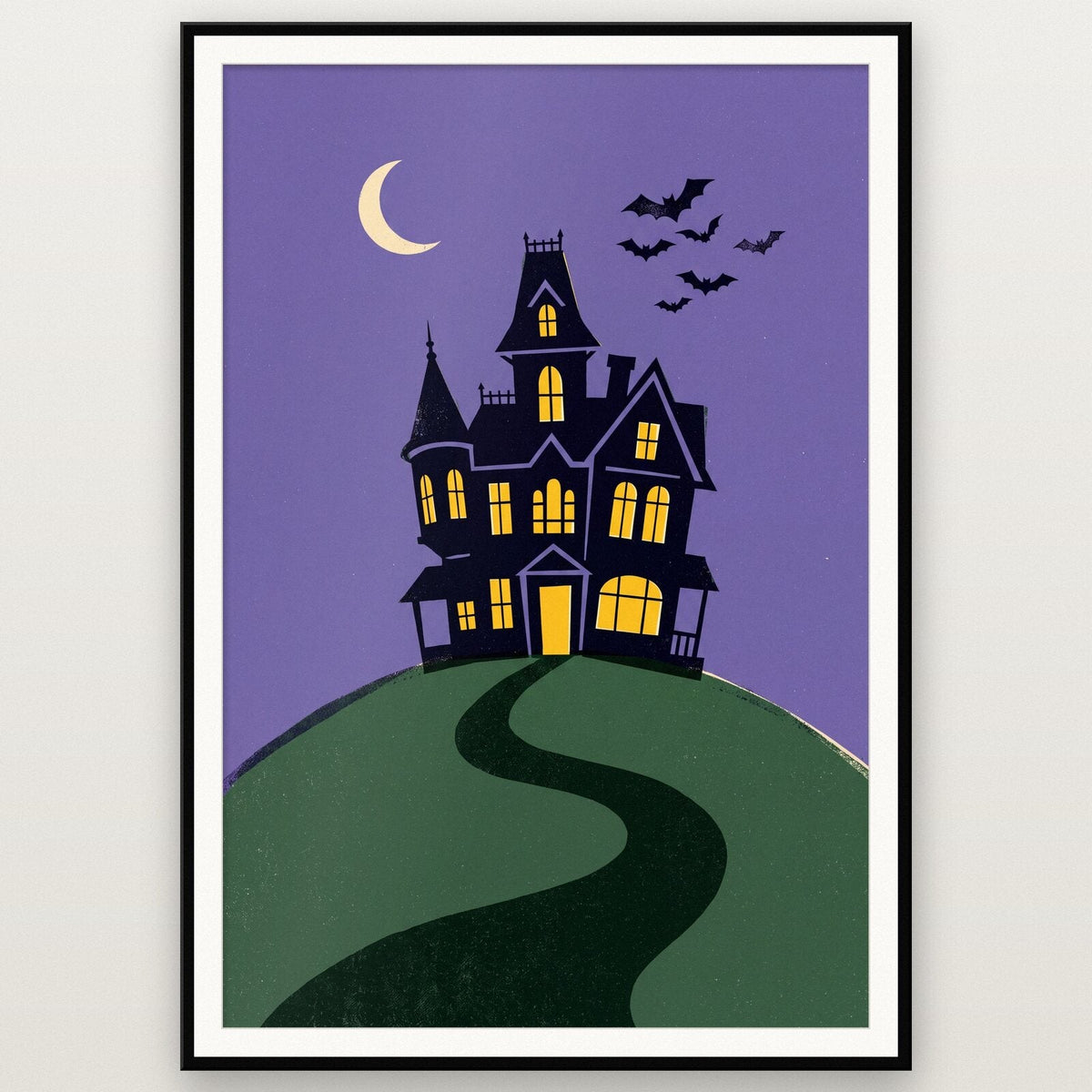 The Haunted House On The Hill Halloween Art Print