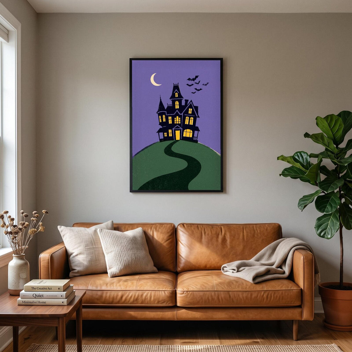 The Haunted House On The Hill Halloween Art Print