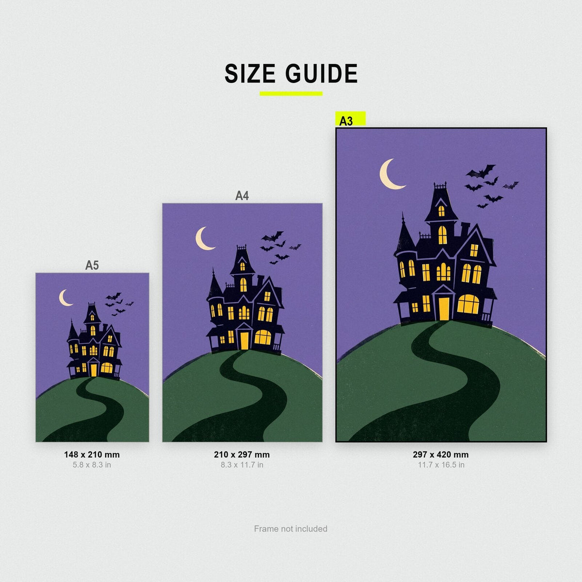 The Haunted House On The Hill Halloween Art Print