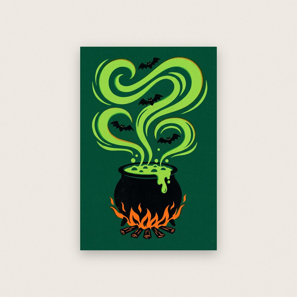 The Bubbling Cauldron Halloween Art Print