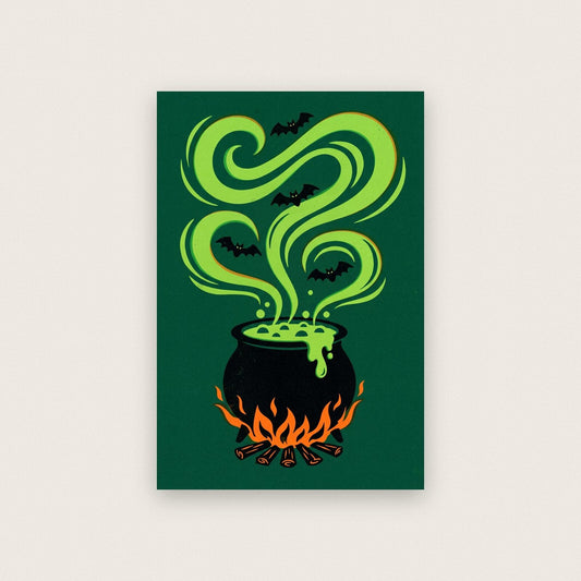 The Bubbling Cauldron Halloween Art Print