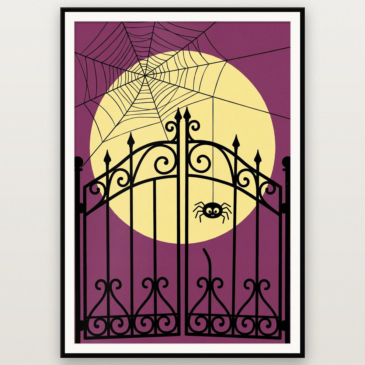 The Spider And The Moon Halloween Art Print