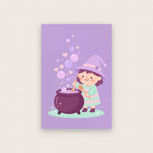 The Pastel Cauldron Cute Halloween Art Print