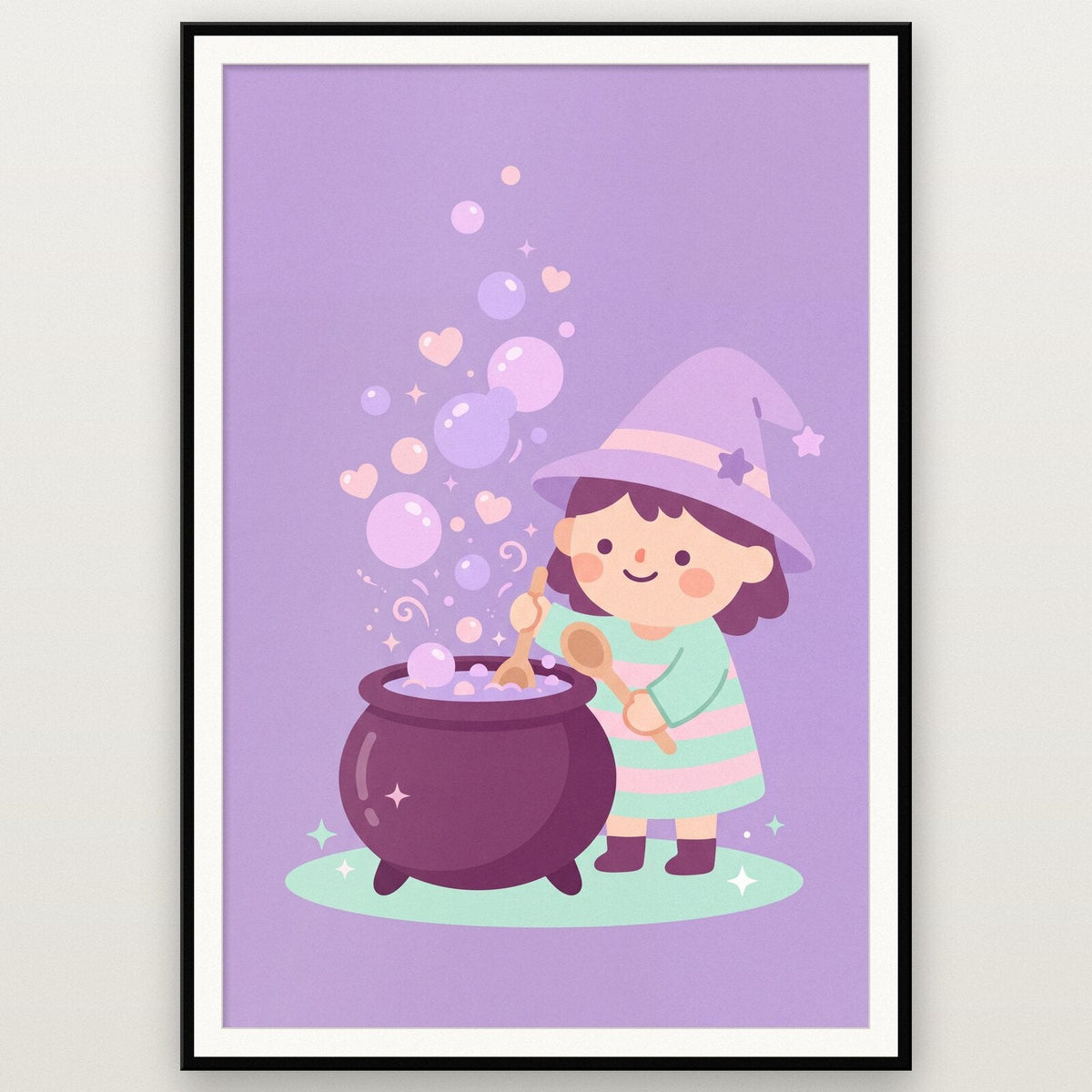 The Pastel Cauldron Cute Halloween Art Print