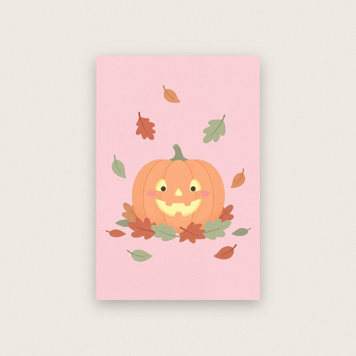 The Friendly Jack O Lantern Cute Halloween Art Print