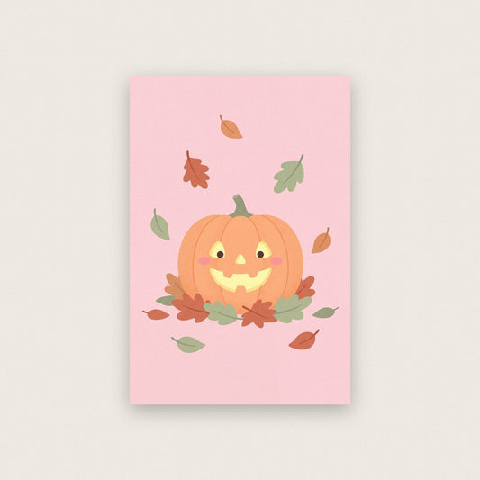 The Friendly Jack O Lantern Cute Halloween Art Print