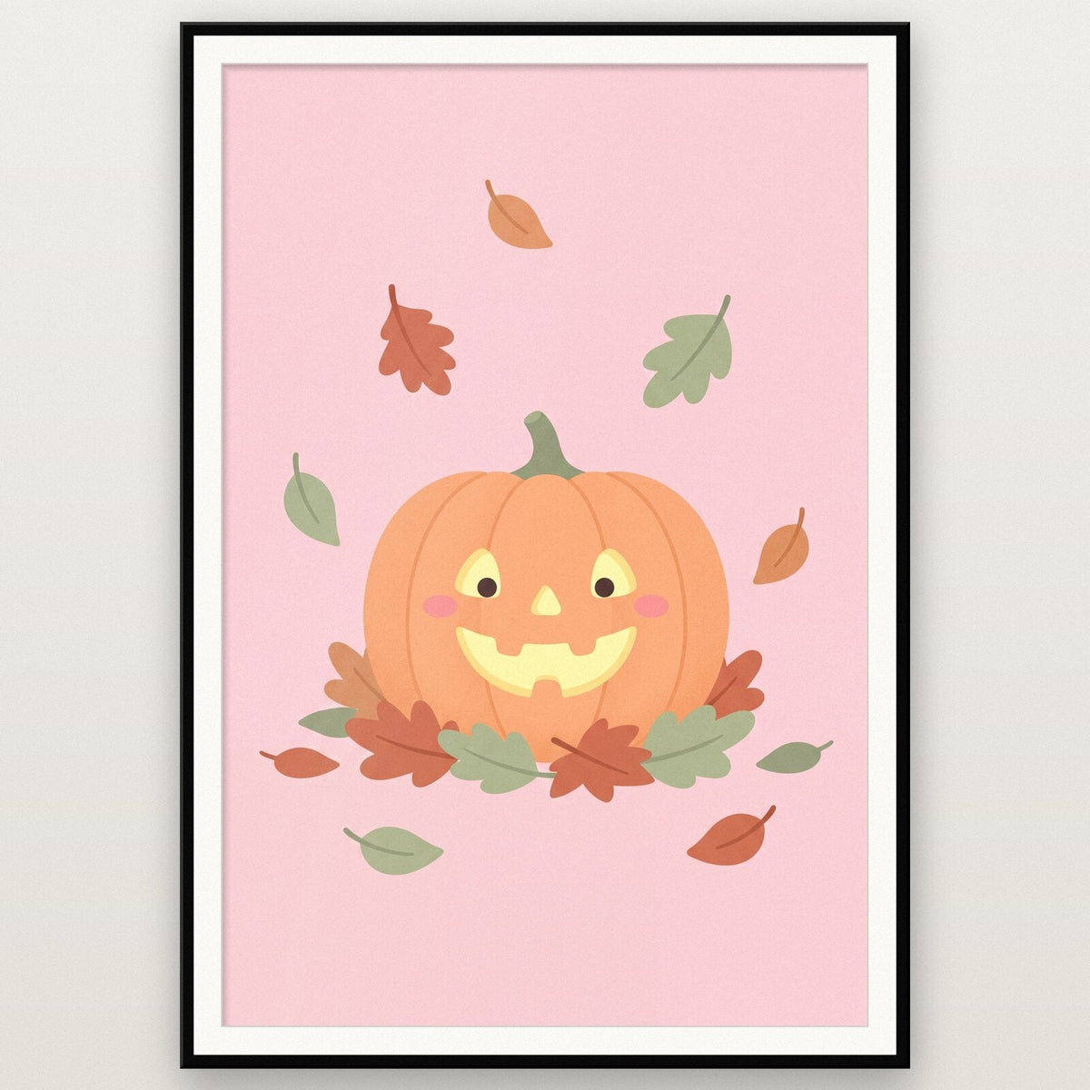 The Friendly Jack O Lantern Cute Halloween Art Print