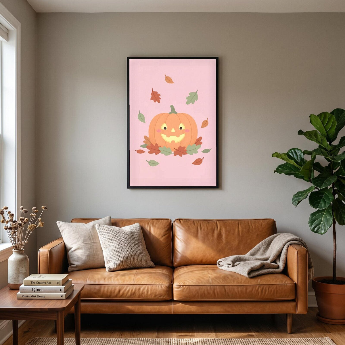 The Friendly Jack O Lantern Cute Halloween Art Print