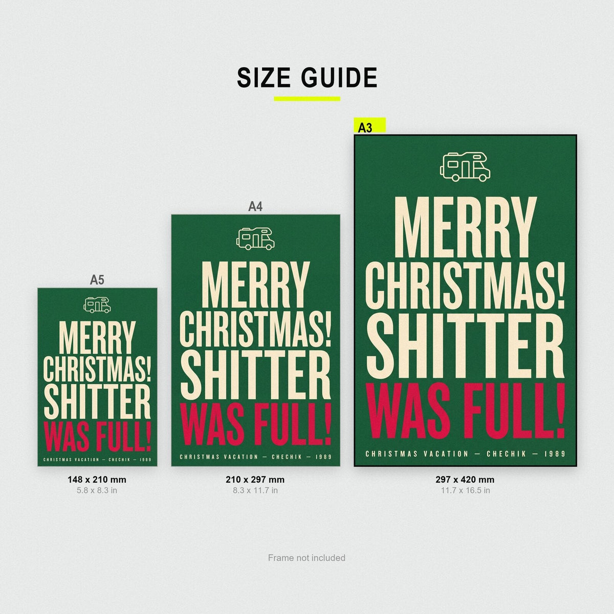 Merry Christmas Shitter Was Full Christmas Movie Quote Art Print