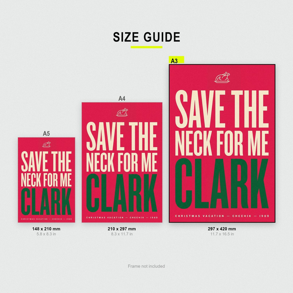 Save The Neck For Me Clark Christmas Movie Quote Art Print