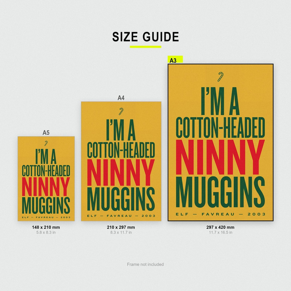 Im A Cotton Headed Ninny Muggins Christmas Movie Quote Art Print