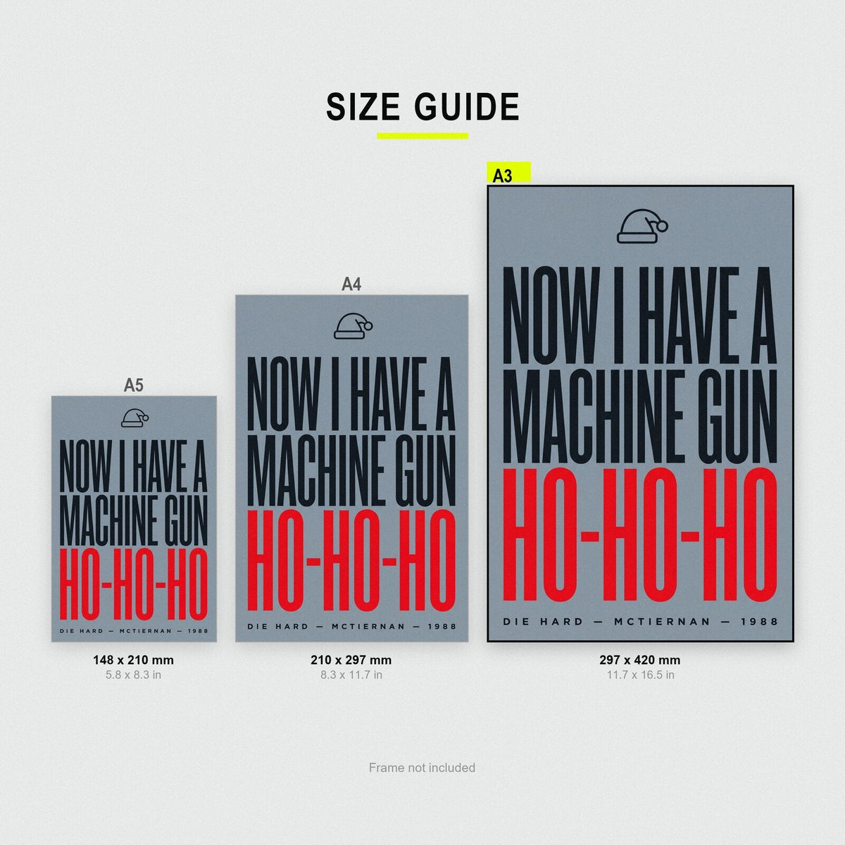 Now I Have A Machine Gun Ho Ho Ho Christmas Movie Quote Art Print